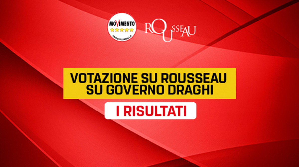 Rousseau Conclusa La Votazione Il S Al Governo Draghi Al